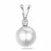 parel diamanten hanger in 9 caraat goud 0,02 ct