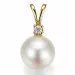 parel hanger in 9 caraat goud 0,02 ct
