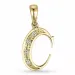 Letter c diamant hanger in 9 caraat goud 0,02 ct