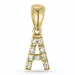 letter a diamant hanger in 9 caraat goud 0,05 ct