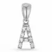 Letter a diamant hanger in 9 caraat witgoud 0,05 ct