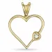 Hart diamanten hanger in 9 caraat goud 0,009 ct