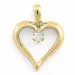 hart diamanten hanger in 9 caraat goud 0,08 ct