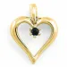 hart saffier hanger in 9 caraat goud 0,10 ct