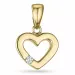 Hart diamant hanger in 9 caraat goud 0,02 ct