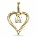 hart diamant hanger in 9 caraat goud 0,02 ct