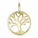 boom van het leven diamant hanger in 9 caraat goud 0,01 ct