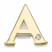 letter a diamant hanger in 9 caraat goud 0,01 ct