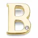 Letter b diamant hanger in 9 caraat goud 0,01 ct