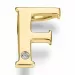 Letter f diamant hanger in 9 caraat goud 0,01 ct