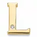 Letter l diamant hanger in 9 caraat goud 0,01 ct