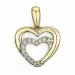 hart diamant hanger in 9 caraat goud 0,08 ct