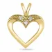hart diamant hanger in 9 caraat goud 0,04 ct