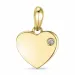 hart diamant hanger in 9 caraat goud 0,01 ct