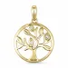 boom van het leven diamant hanger in 9 caraat goud 0,02 ct