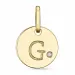 letter g diamant hanger in 9 caraat goud 0,01 ct