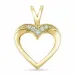 hart diamant hanger in 9 caraat goud 0,05 ct