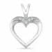 hart diamant hanger in 9 caraat witgoud 0,05 ct