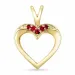 hart robijn hanger in 9 caraat goud 0,07 ct