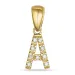 letter a diamant hanger in 9 caraat goud 0,05 ct