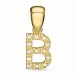 letter b diamant hanger in 9 caraat goud 0,08 ct