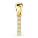 letter i diamant hanger in 9 caraat goud 0,04 ct