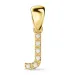 letter j diamant hanger in 9 caraat goud 0,04 ct
