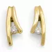 briljant oorbellen in 9 karaat goud met diamant 