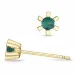 2 x 0,08 ct smaragd solitaire oorbel in 9 karaat goud met smaragd