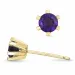 2 x 0,33 ct amethist solitaire oorbel in 9 karaat goud met amethist