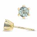 2 x 0,43 ct groene amethist solitaire oorbel in 9 karaat goud met amethist