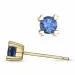 2 x 0,24 ct tanzanite solitaire oorbel in 9 karaat goud met tanzanite