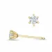 2 x 0,09 ct solitaire oorbel in 9 karaat goud met diamant 