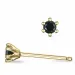 2 x 0,10 ct zwart diamant solitaire oorbel in 9 karaat goud met zwart diamant