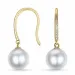 parel diamant oorbellen in 9 karaat goud met diamant 