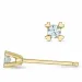 2 x 0,03 ct diamant solitaire oorbel in 9 karaat goud met diamant 