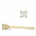 2 x 0,03 ct diamant solitaire oorbel in 9 karaat goud met diamant 
