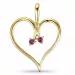 elegant hart robijn hanger in 9 caraat goud 0,54 ct