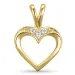 hart hanger in 9 caraat goud 0,02 ct