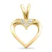 hart robijn hanger in 9 caraat goud 0,02 ct