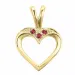 hart robijn hanger in 9 caraat goud 0,02 ct