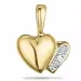 Hart diamanten hanger in 9 caraat goud-en witgoud 0,005 ct