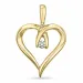 hart diamant hanger in 9 caraat goud 0,04 ct