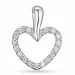 hart diamant hanger in 9 caraat witgoud 0,22 ct