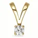 diamant solitaire hanger in 9 caraat goud