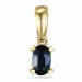 saffier hanger in 9 caraat goud 0,35 ct