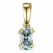 aquamarijn hanger in 9 caraat goud 0,20 ct