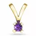 amethist solitaire hanger in 9 caraat goud 0,22 ct