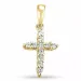 kruis hanger in 9 caraat goud 0,10 ct