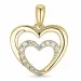 hart diamant hanger in 9 caraat goud 0,12 ct